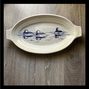 Benn & Gallagher Harstine Island Coastal Duck Pugent Large 15" Platter Casserole